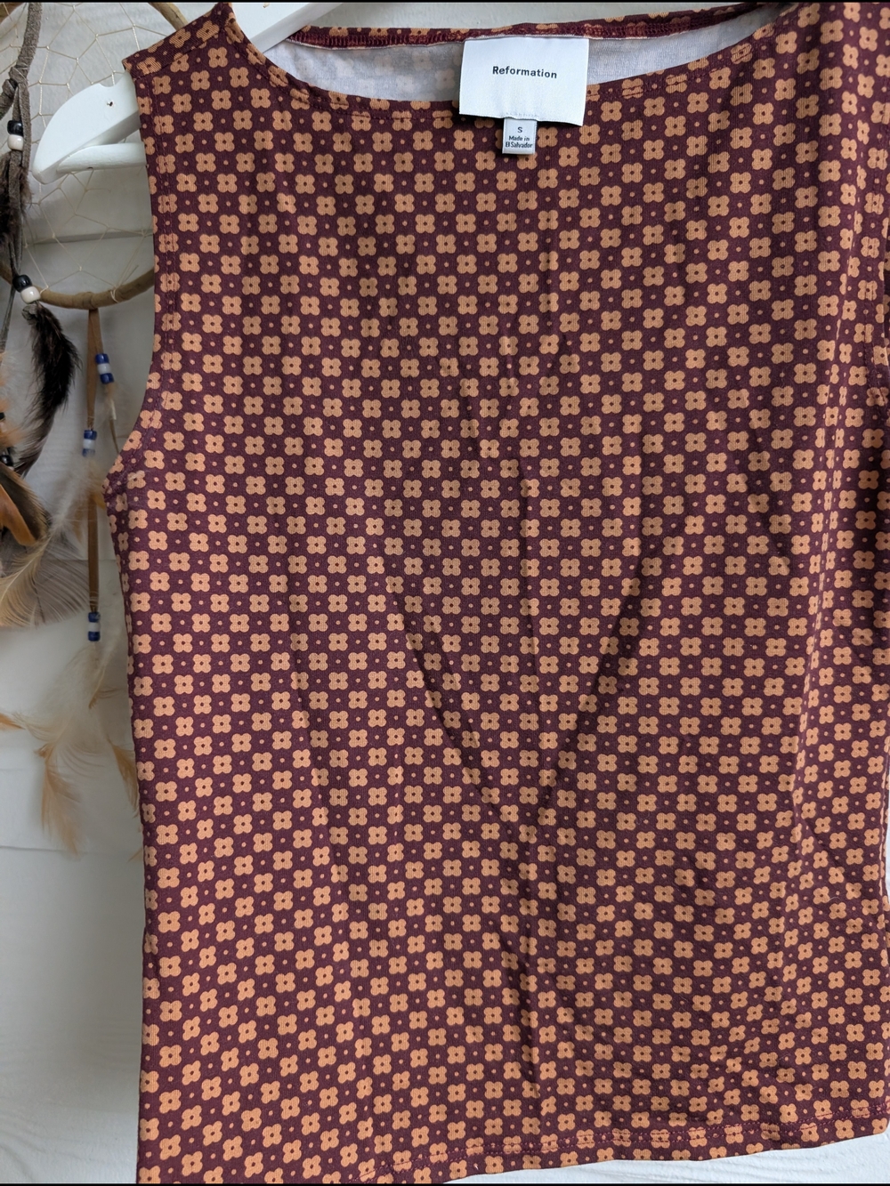 Reformation Brown Dusk Knit Top Sleeveless Knit Top Reformation - Picture 4 of 5